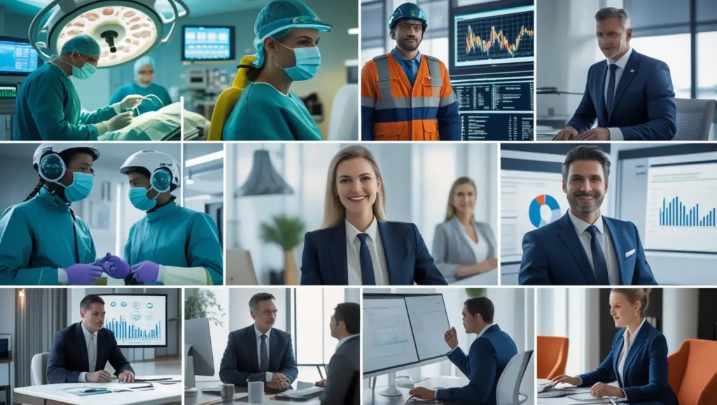 10 شغل پر درآمد در استرالیا این عکس حوای تصاویری از یک سری مشاغل پر درآمد است