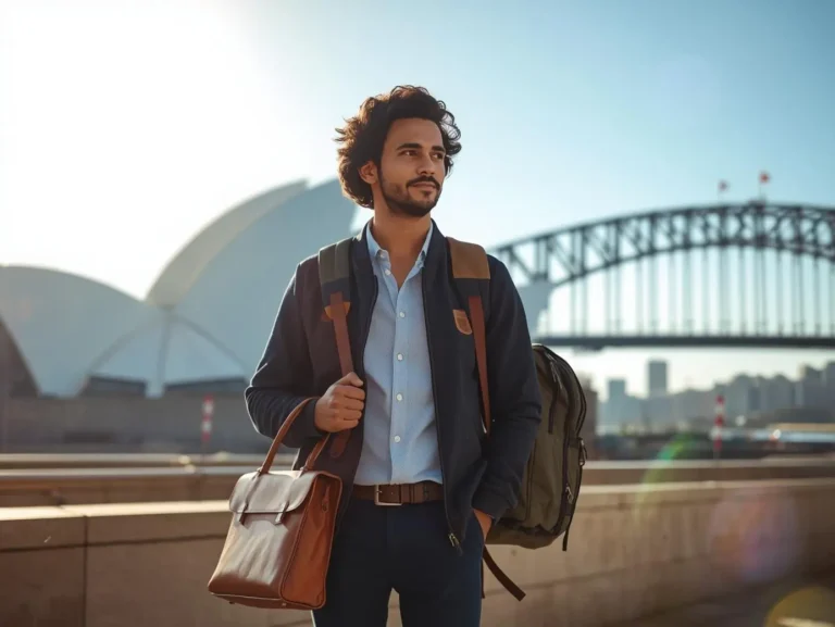 فستیوال های استرالیا تصویر شاخص تصویر یک پسر با موهای فر و دوتا کیف در استرالیا